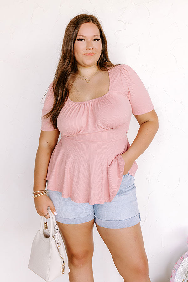 Premium Pink Curves Secret Circle Top - Plus Size