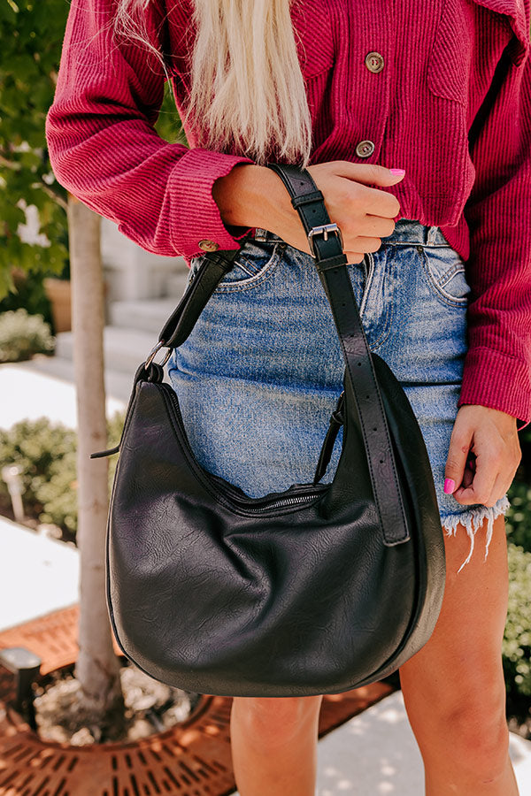 Ultimate Block Party Chic Faux Leather Purse in Black