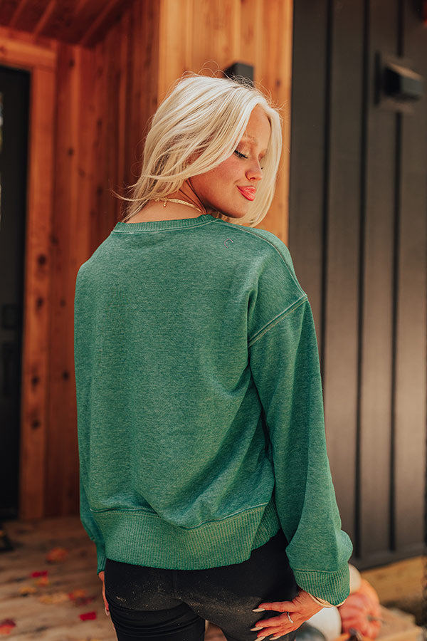 Premium Vintage Wash Sweatshirt - Ultimate Comfort in Olive