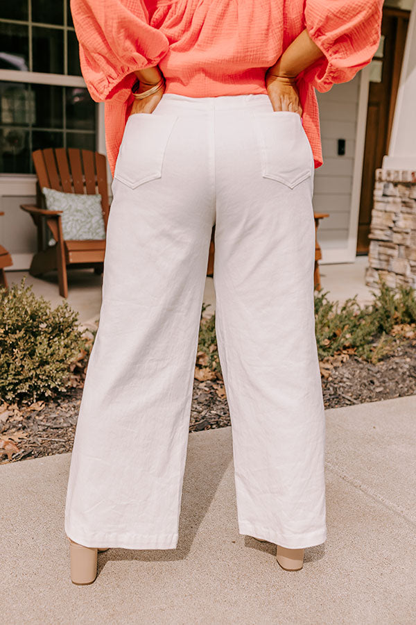 Premium High Waist Straight Leg Jeans - Ivory Curves Collection