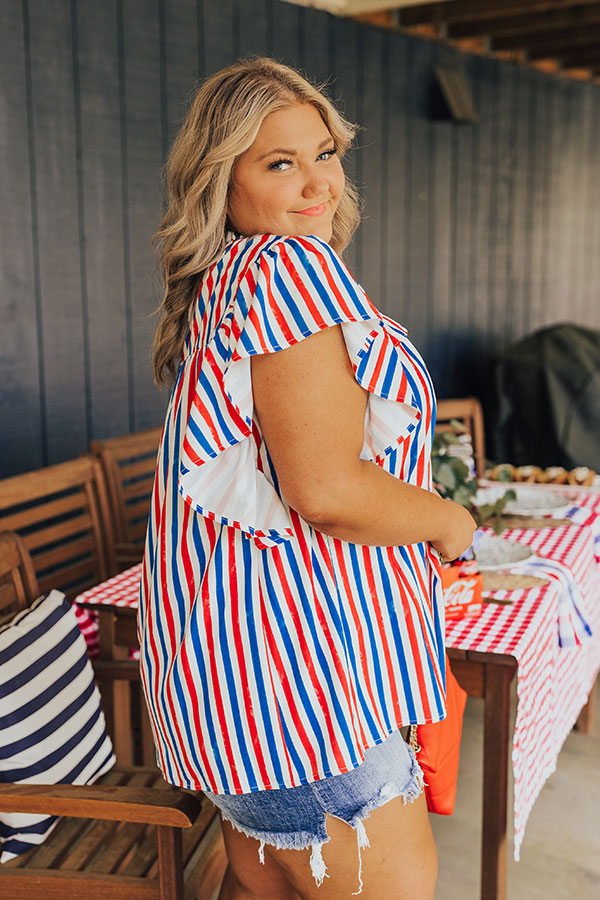 Premium Summer Shift Top - Smiles & Stripes Collection