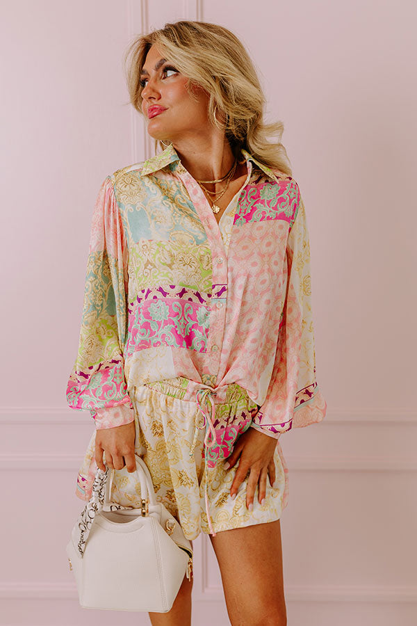 Premium Uptown Chic Satin Button-Up Shirt