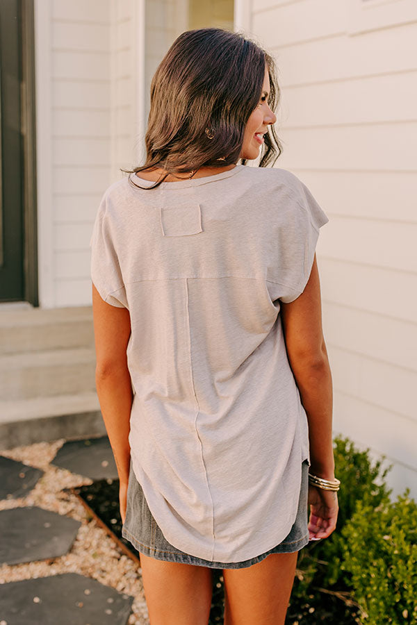 Premium Linen-Blend Shift Top | Warm Taupe | Ultimate Summer Essential