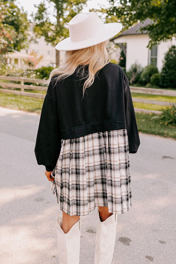 Premium Autumn Plaid Mini Dress - Ultimate Fall Fashion