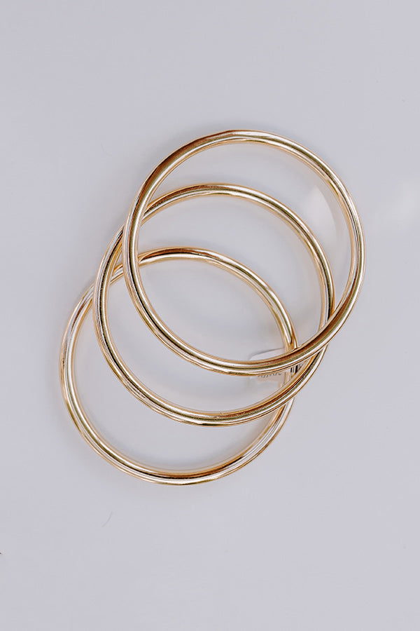 Ultimate Rhythmic Rhapsody Gold Bangle Bracelet Set