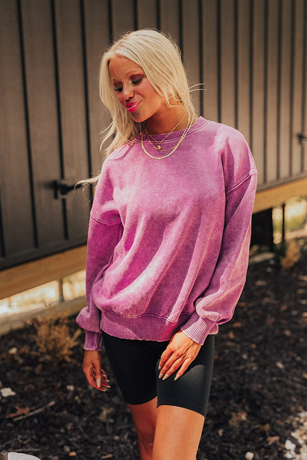 Premium Trailside Cutie Vintage Wash Sweatshirt - Orchid Bliss