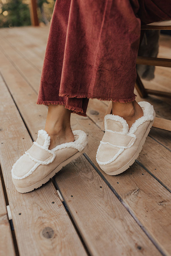 Premium Anna Faux Suede Slippers - Ultimate Comfort in Light Beige