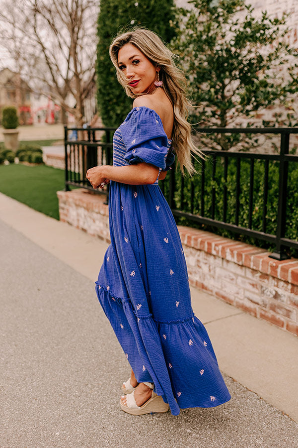 Ultimate Indigo Smocked Maxi Dress for Effortless Style