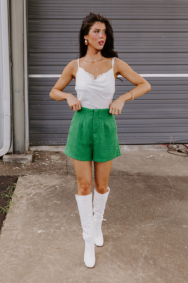 Premium High Waist Tweed Shorts - Joy To The World Collection