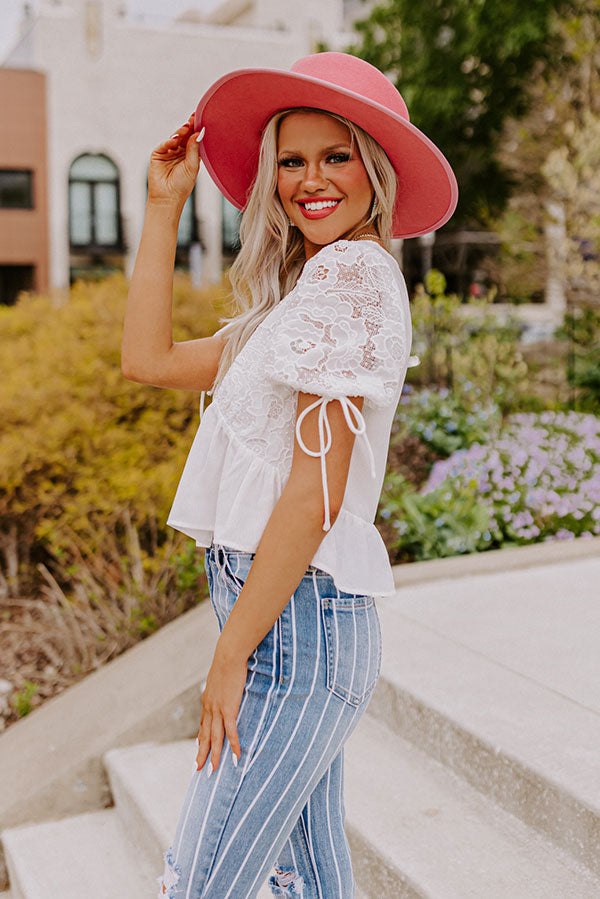 Ultimate Romance Embroidered Crochet Top - White