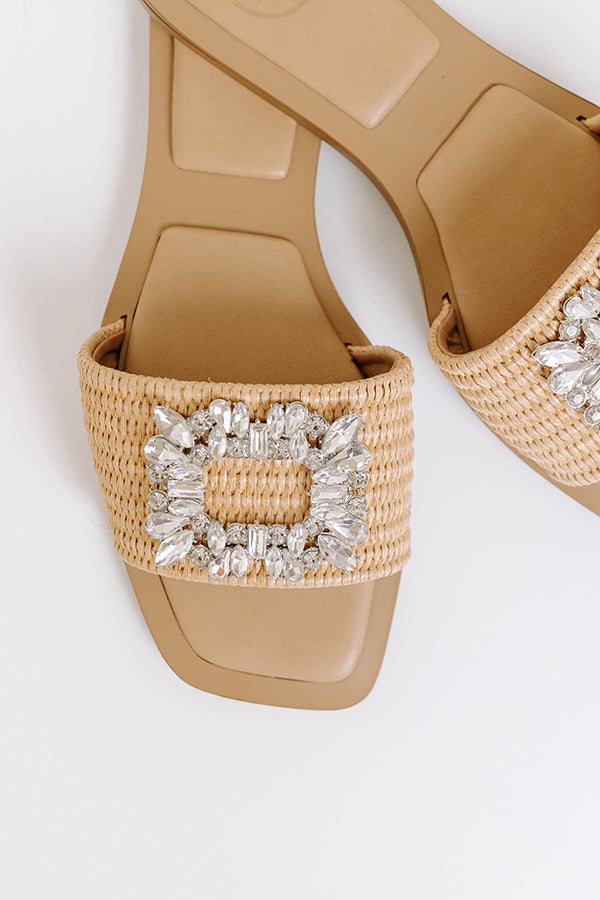 Premium Natalie Raffia Woven Sandals - Natural Elegance