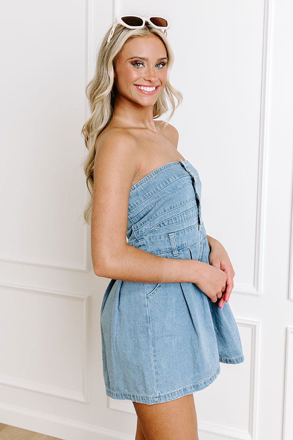 Ultimate Carefree Days Denim Romper - Stylish & Comfortable