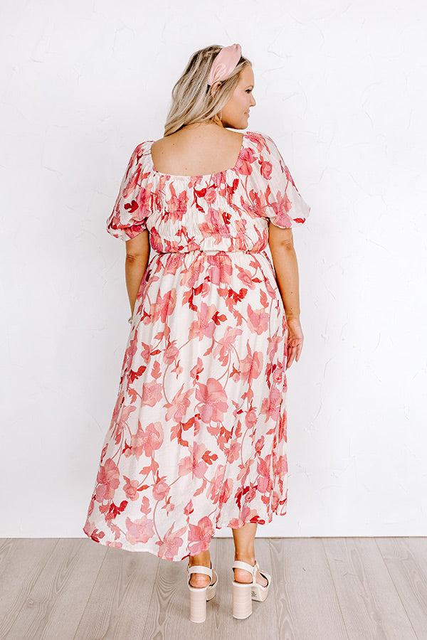 Premium Floral Midi Dress - Along The Path Collection