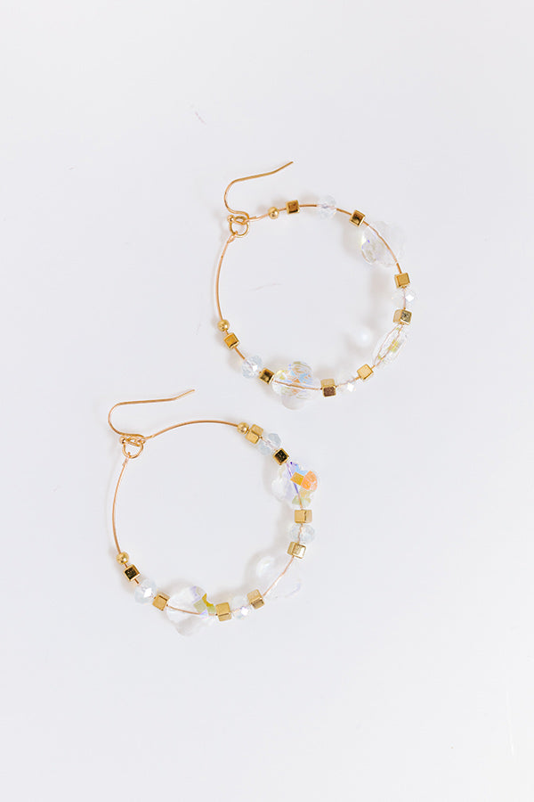 Ultimate Elegance: Clear Clover Dangle Earrings