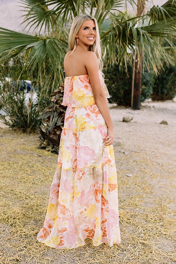 Premium Hibiscus Lane Floral Maxi Dress