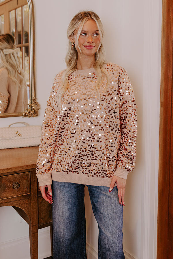 Premium Glam Sequin Knit Sweater