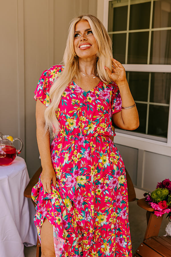 Premium Floral Midi Dress - Ultimate Spring Style