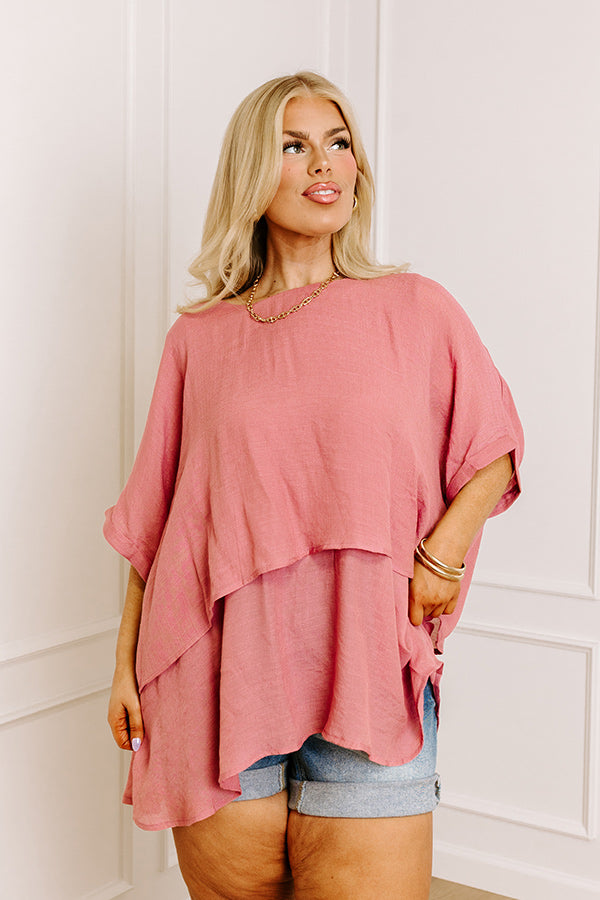 Premium Tranquil Time Shift Blush Curves Top