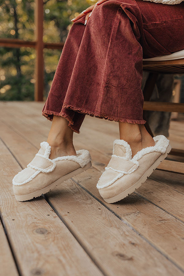 Premium Anna Faux Suede Slippers - Ultimate Comfort in Light Beige