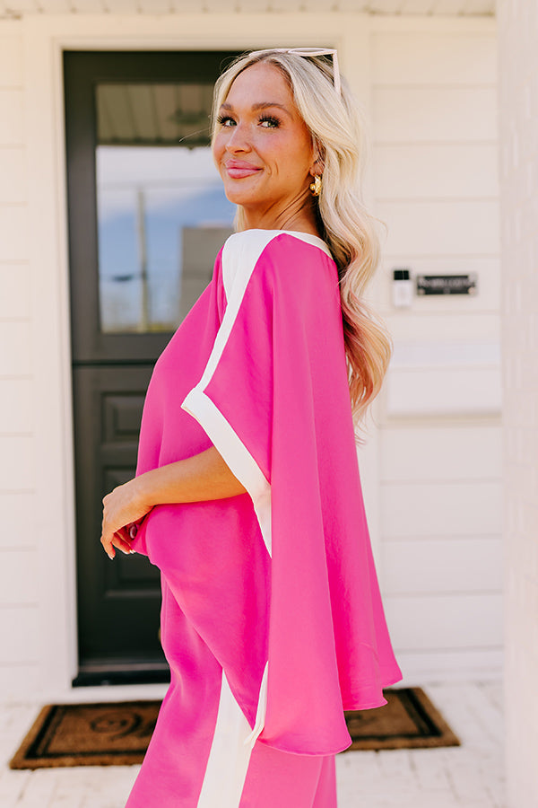 Premium Brooklyn Babe Shift Top - Ultimate Casual Chic in Hot Pink