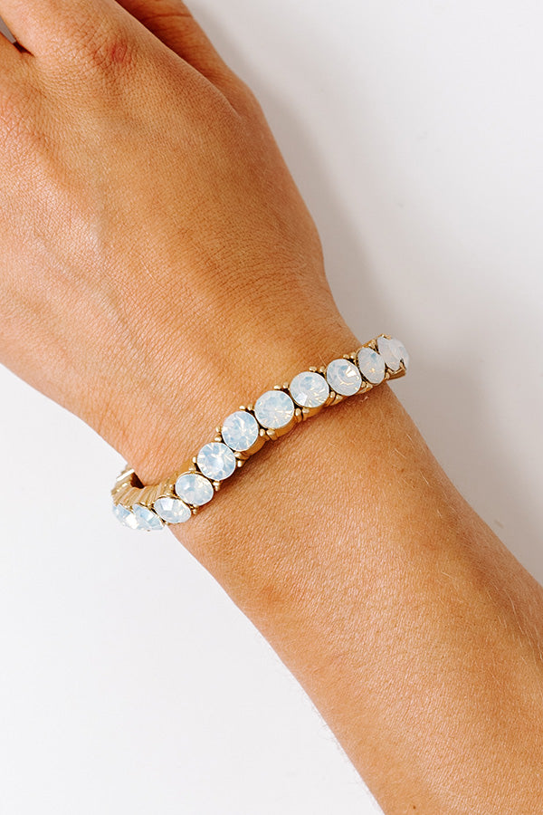 Ultimate Sparkle Stretch Bracelet - Premium White Design