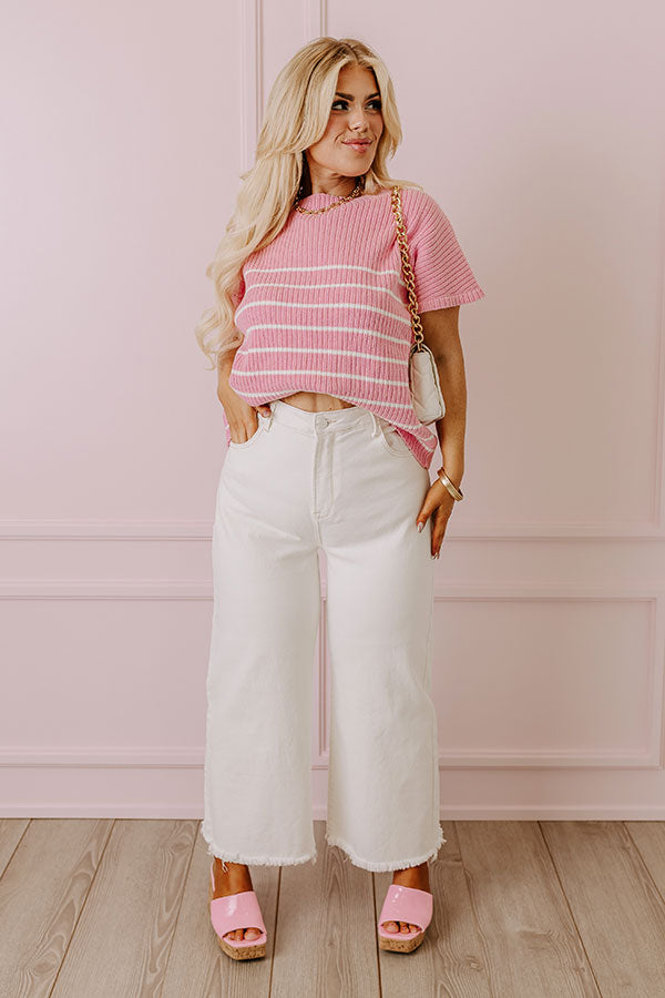 Premium City Chic Knit Top - Pink Curves Collection