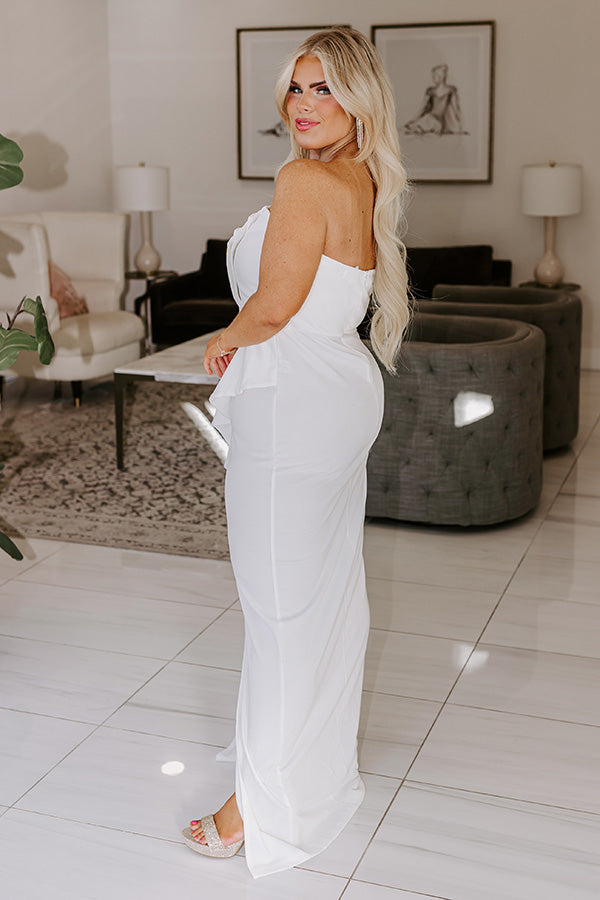 Ultimate Glamour Maxi Dress - White Curves Edition