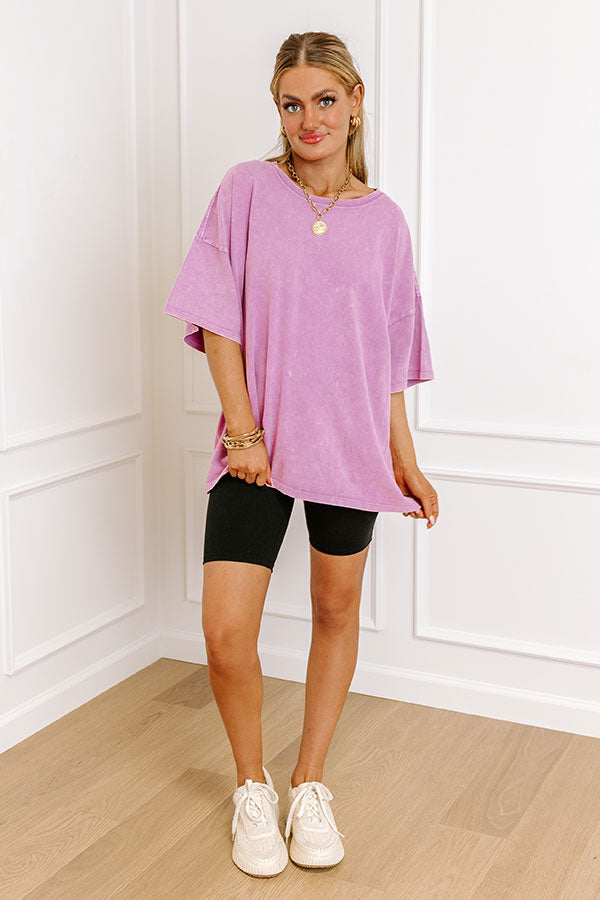 Ultimate Relaxed Fit T-Shirt in Dusty Purple - Premium Fall Essential