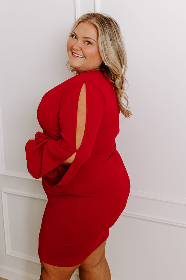 Ultimate Glam Red Curves Mini Dress by Material Girl