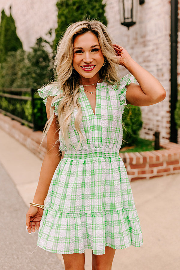 Premium Lime Gingham Picnic Romper - Ultimate Summer Style