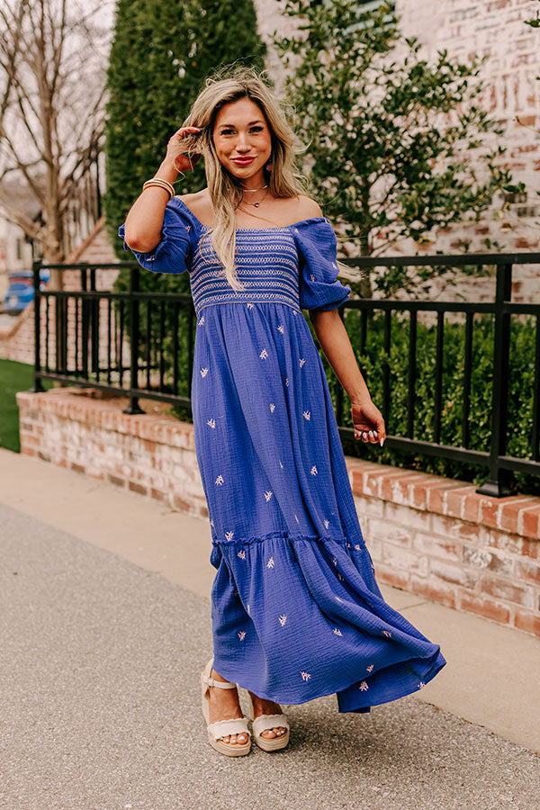 Ultimate Indigo Smocked Maxi Dress for Effortless Style