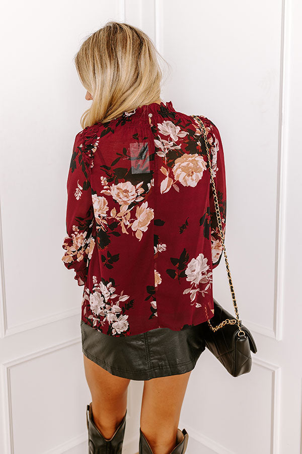 Premium Romantic Floral Chiffon Top