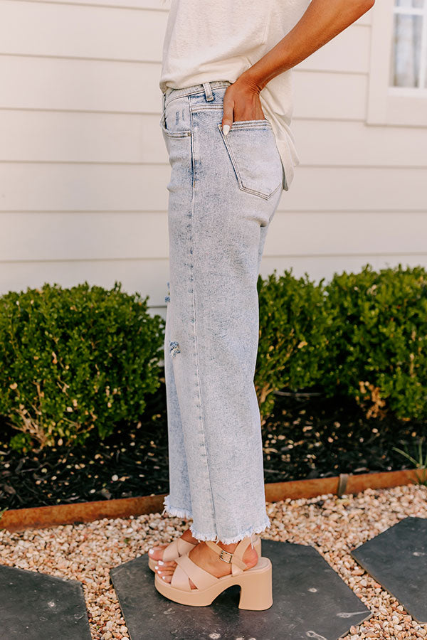 Premium High Waist Relaxed Acid Wash Jeans by Risen Westley