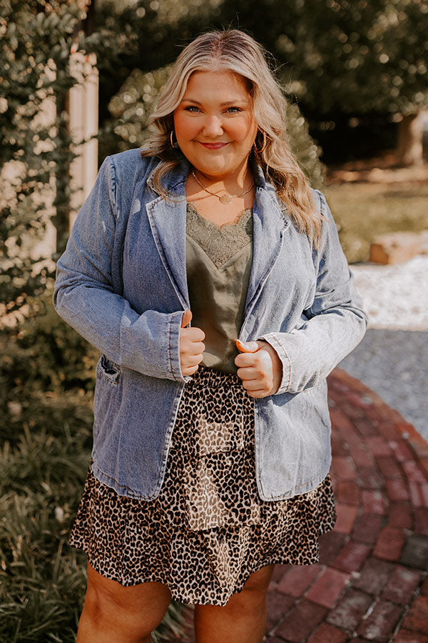 Premium Soho Denim Blazer for Curves - Ultimate Fall Staple