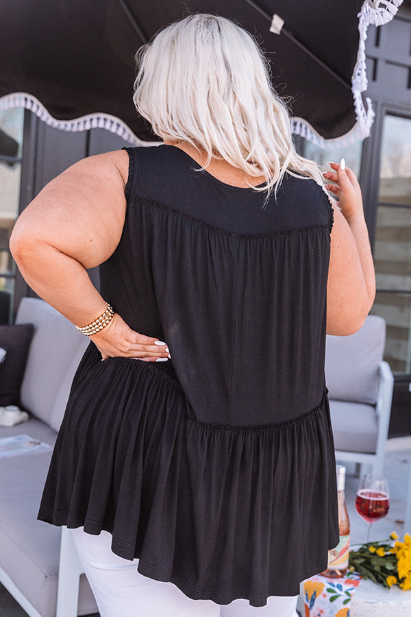 Ultimate Plus-Size Adley Babydoll Shift Tank - Black Curves