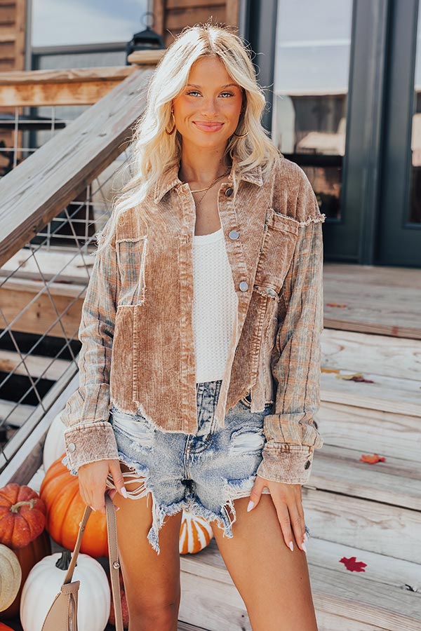 Ultimate Chill Nights Corduroy Jacket in Mocha - Effortless Fall Style