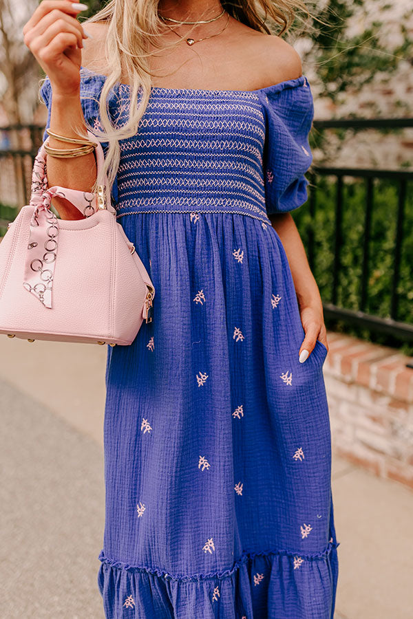 Ultimate Indigo Smocked Maxi Dress for Effortless Style