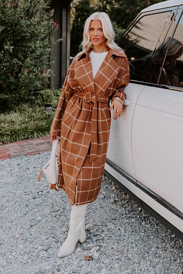 Premium Plaid Elegance Coat