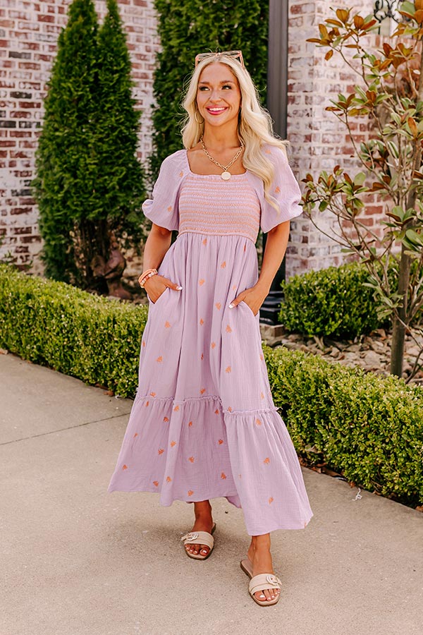 Premium Lavender Smocked Maxi Dress for Effortless Style