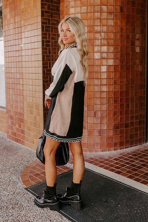 Ultimate Casual Couture Color Block Mini Dress - Effortless Style