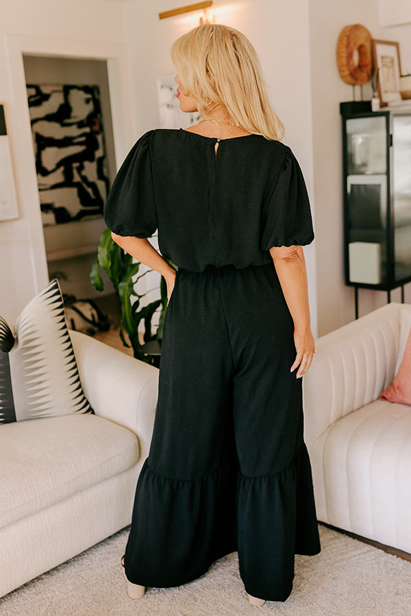 Premium On-The-Go Jumpsuit for Curves - Black