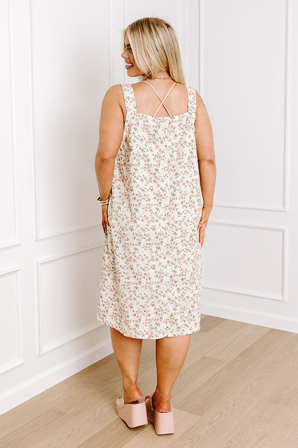 Ultimate Corduroy Floral Dress - Premium Curve Fit