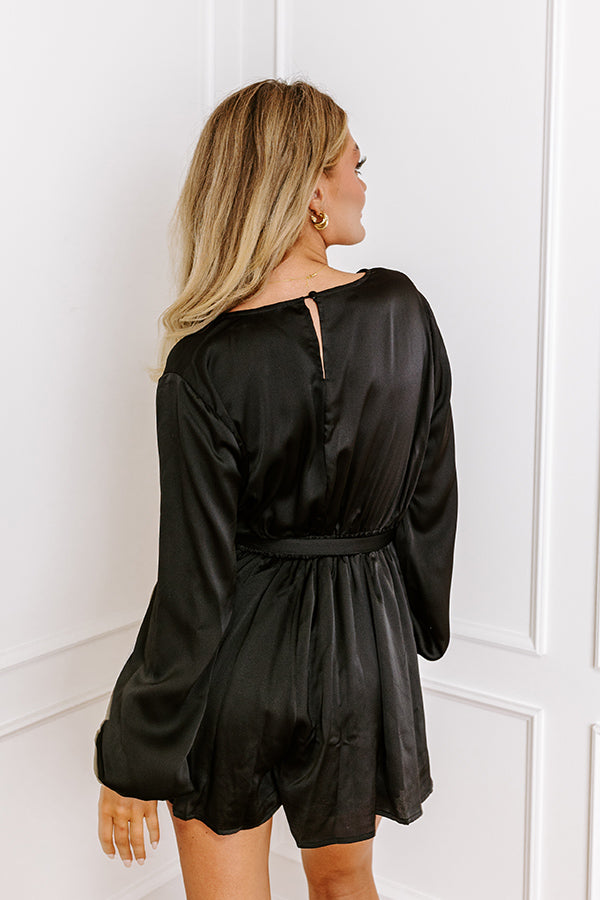 Ultimate Black Party Dreams Romper - Chic & Flirty