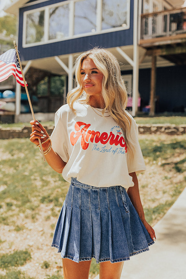 Premium Patriotic Graphic Tee - The Land Of The Free