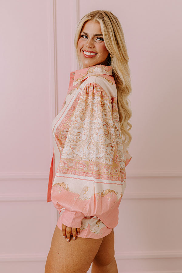 Premium Seashell Button-Up Blouse: Embrace Beach Elegance