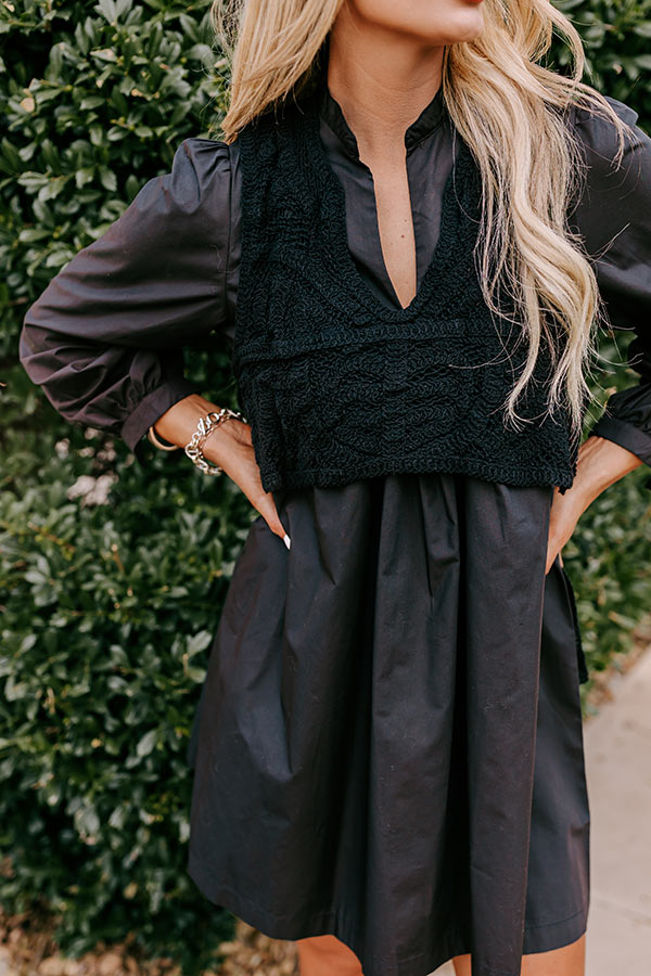 Ultimate Boho Belle Two Piece Mini Dress - Black