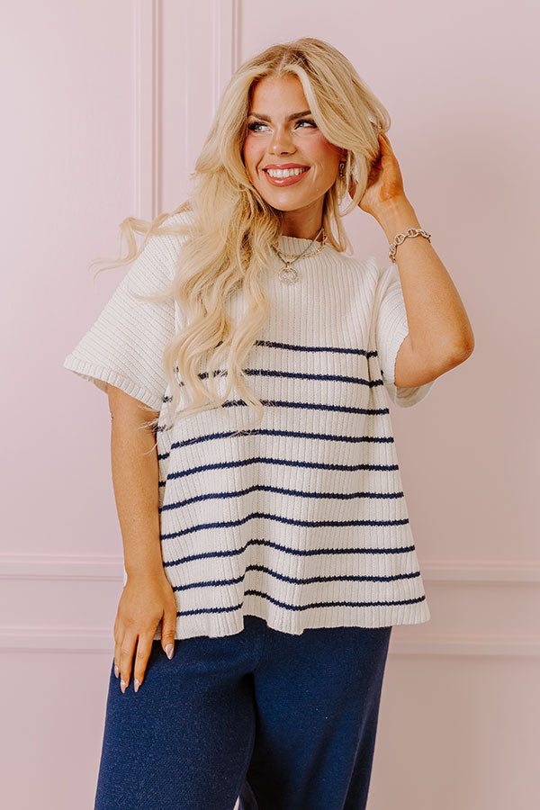 Premium City Chic Knit Top - White Curves Collection