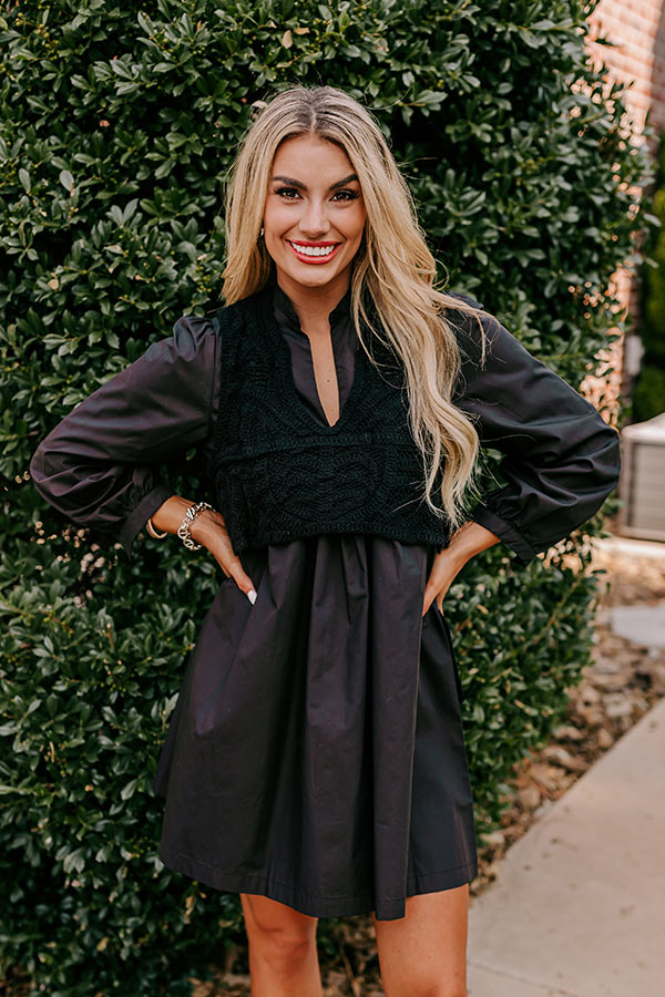 Ultimate Boho Belle Two Piece Mini Dress - Black