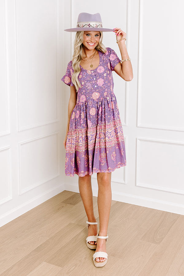 Premium English Garden Floral Mini Dress - Ultimate Summer Style