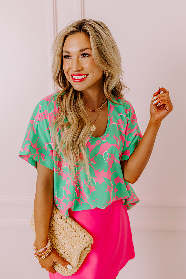 Premium Botanic Bloom Shift Top - Ultimate Summer Style